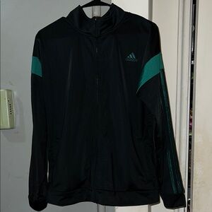 adidas Black and Green Windbreaker